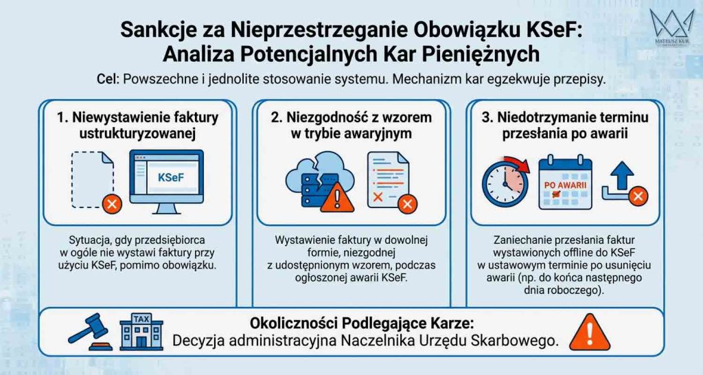 Kary KSeF jakie kary za nie wystawienie faktury